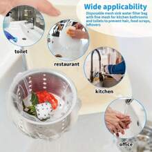 100 Pieces Of Filter Net, Kitchen Sink, Sewer, Vegetable Cleaning Pool, Garbage Separation, Blockage Cleaning, One-Time Cleaning, Floor Drain, Net Bag