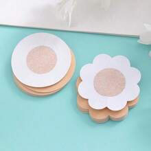 100PCS Cloth Nipple Cover Teat Hide Women Disposable Nipple Pasties Piece Breast Petals Invisible Bra Padding Chest Sticker Patch Covers No Marks Prevent Exposure