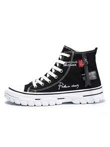 High-End Sports Canvas Shoes For Men - 黑色 - 查看 5