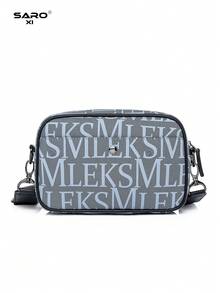 Men's Fashion Casual Messenger Bag, Large Capacity Youth Street Style Crossbody Bag, Gift New Life Items For Students Men Essentials Side Bag - Grey - View 6