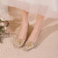 Bridal Garters & Barefoot Sandals - Silver Square Buckle - View 2