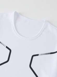 Set de 2 piezas de ropa de verano para hombre, camiseta de cuello redondo casual deportiva + pantalones cortos, conjunto completo