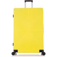 DK Luggage 24" Medium Lightweight Hard Shell Suitcase 4 Wheel Spinner Luggage ABS-30 Yellow - Yellow - View 2