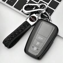 Car Key Case Protector Soft TPU Key Shell Cover Auto Accessories For Prius For Camry For Corolla For CHR For AVALON For Prado 2018 2022 Dustproof And Anti Fall High-End Fashionable Keybag - With Braided Cord Buckle - View 18