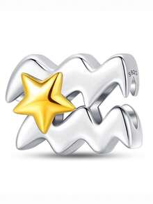 Silver Plated Charm The Twelve Zodiac Signs Corresponding To The Twelve Months Star Golden Beads Charm Pendant Ball Suitable For Bracelets DIY Women's Jewelry - Multicolor - View 9