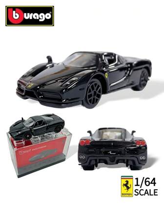 Burago سيارة مجسمة معدنية ماركة بوراجو 1:64 من طراز سيارة سباق إينزو، تشمل غطاء واقي من الغبار