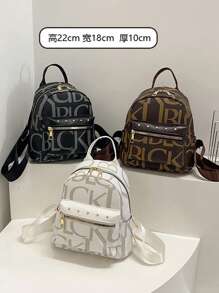 New Fashion Casual Classic Women Backpack, Small Leather Shoulder Bag With Top Handle, Versatile Oxford, Perfectly Matching With Backpack Accessories, Back To School Essentials, Bag For School College, Preppy Backpack For School