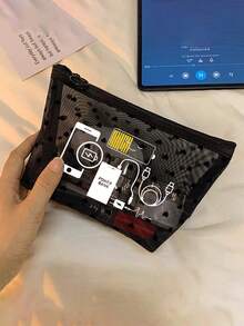 Mesh Bag, Large Capacity Transparent Mesh Cosmetic Storage Bag, Multi-Functional Travel Portable Bag - متعدد الألوان - مشاهدة 7