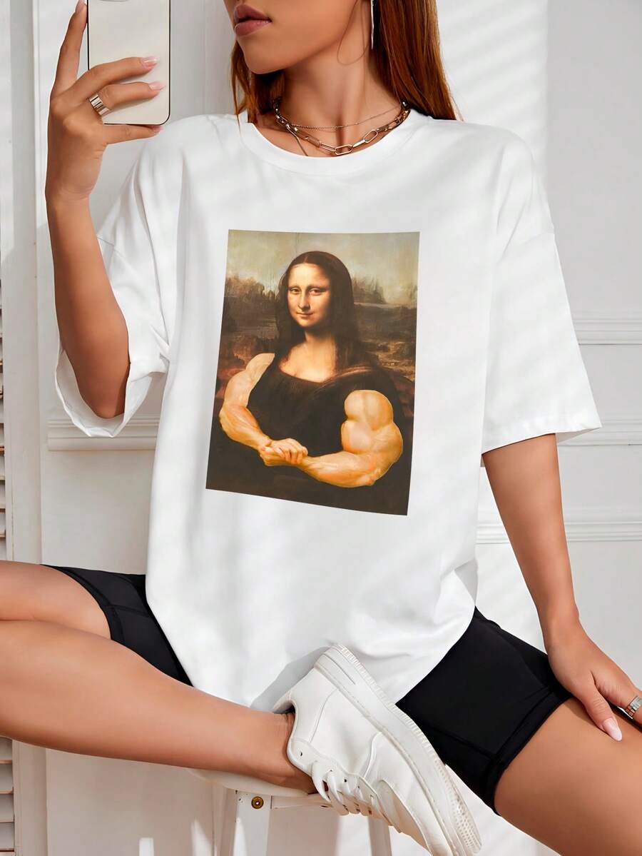 Unisex 100% Cotton Streetwear T-Shirt For Men And Women Printed New York Street Premium Shirt - 白色 - 查看 1