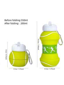 550 Ml/18.6 Oz/2025 Outdoor Silicone Water Cup - Soccer Basketball Water Bottle -Collapsible Silicone Sports Cup For Gym Travel Kids, Football Design Reusable - -Leak Proof (Euro Cup Gift)-Football Water Bottle-Collapsible Silicone Sports Cup For Soccer-Kids Soccer Ball Water Bottle-Foldable Silicone Cup For Boys Girls School Sports- - Birthday Christmas Gift Ideas-Back To School - Multicolor - View 10