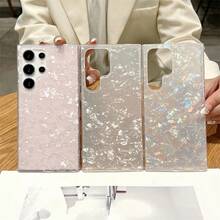 适用于三星 Galaxy S25 S24 S23 S22 S21 S20 Ultra Plus FE S25 Edge 的手机壳，闪亮珠光纹理，也适用于 A16 A26 A36 A56 A55 A35 A15 S9 S10 Plus S10E，以及 16 15 14 13 12 11 Pro Max Pro Plus 系列 16e，国际版，非国内版。 - 白色 - 查看 6
