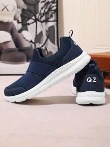 1 par de zapatillas de unicolor transpirables y ligeras tipo slip-on, apropiadas para uso en interiores, exteriores y oficina, para todas las estaciones, unisex