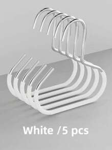 5pcs/Set Hat Holder Rack, Non-Slip Storage Holder Rack, Creative Round Ring Clothes Hanger Hook, Stainless Steel Wardrobe Hanging Hook For Hats, Suspenders, Ties, Scarves, Lingerie