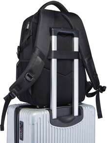 Neutral Stylish Travel Backpack, Modern Commuter Laptop Bag, Wear-Resistant Waterproof Large Capacity Multi-Pocket Student Backpack - Red - View 8