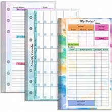 3 Pack A6 Planner Refill Paper & Budget Sheets, Monthly Weekly Planner Losse Leaf Inserts 6 Hole Expense Tracker Or A6 Planner Binder Cover Budget Bill Saving Organizer,Back To School, Colorful 3 Pack - Multicolor - View 9