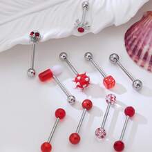 Tongue Rings In Multiple Styles & Designs, Body Piercing Jewelry Tongue Studs; Adorable Ladies Tongue Rings, Enjoy Your Tongue Piercing - 10 Tongue Piercings - View 4