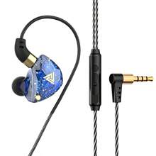 QKZ SK8 Heavy Bass Headphones Computer Gaming Wire Control With Wheat Sports In-Ear Lol Gaming Earbuds 3.5mm Jack