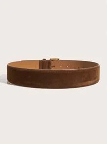 1pc Gothic Vintage Brown Velvet Cinch Belt For Women, Western Style Waist Belt Suitable For Skirts, Jeans, Casual Wear, Party, Daily, Gift Giving In Autumn/Winter