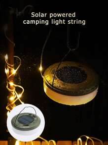 Luces de cadena solares/recargables para acampada de 8M/10M, luces de hadas de exterior con diferentes modos de iluminación, luces de decoración portátiles y retráctiles con USB, aptas para acampada, jardín, decoración de fiesta (luz de color y cálida)