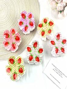 6 Stück/Set Sommer Neue Mode Clips Elegante Blumen Haarspange Scrunchies Haargummi für Frauen, geeignet für Alltag, Outdoor, Festival, Party, Yoga, Pendeln, Urlaub, Haar-Bun, Gesichtwaschen, Duschen, Make-up, Kleidung & Accessoires, Kopfbedeckung, Accessoires, Haarclips, Haarklammern, Haargreifer