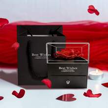 Love Number 8 Exquisite And Beautiful Pendant Necklace, Paired With A Red Soap Eternal Rose Gift Box, Suitable For Mother's Day, Thanksgiving, Anniversaries, Birthdays, Graduation Seasons To Give To Mothers, Wives, Girlfriends, Girlfriends, Oneself, Classmates As Gifts, The Best Gift For Her On A Beautiful Day