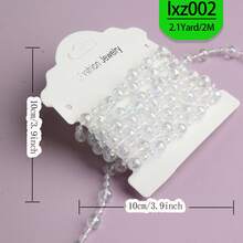 Earth Connection Bead,About 8/4mm Craft String Bead For Wedding Centerpiece Christmas Tree And Flowers Decoration DIY, Faux Pearl Flower Wreath Roll String Wedding Party Valentine's Day Bride Bouquet Handmade DIY Decoration ,For DIY Craft, Wedding, Party, Christmas Tree Decoration,Artificial Related Pearls String Decoration, - Multicolor - View 4