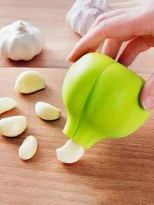 1 件装手动大蒜研磨器、家用大蒜剥皮器、大蒜研钵、大蒜压碎器、大蒜切碎器、大蒜泥制作器、大蒜压榨器、手持式姜研磨器、厨房迷你工具 - 彩色 - 查看 9