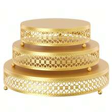 1pc Gold Dessert Table Cake Rack Decoration, European Wedding Iron Cake Tray, Afternoon Tea Rack, Fruit Plate Cake Tray, Suitable For Wedding Birthday Party - Multicolor - View 8