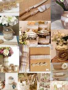 1pc 200cm/2.19yd DIY Linen Ribbon, Linen Gift Wrapping Paper For Wedding Party Decor, Suitable For Home, Wedding, Party, Handmade, Birthday And Holiday Decoration, Clothing Accessories Handmade Lace Linen Roll - Multicolor - View 2