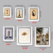 1pc Retro Style Picture Frames For Wall And Table,White Golden Silvery Dark Gray Rose Color,Suitable For 3.5x5in/4x6in/5x7in/6x8in/8x10in/A4 Photo Paper Exquisite Room Decor And Beautiful Wall Decor,Suitable For Various Indoor Scenes Such As Bedrooms, Offices, Restaurants, Corridors, Etc.,As A Gift For Mother's Day, Father's Day, Halloween, Christmas, New Year. Without Cardboard And Photo Paper
