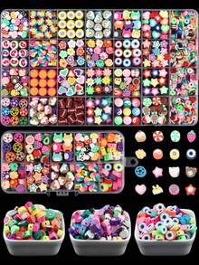 Polymer Clay Bead Bracelet Making Kit, Cute & Fun Beads Friendship Bracelet Making Set, Includes Letter Beads Pendant, Suitable For Jewelry DIY Crafts