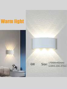 1 件宽电压 85V-265V LED 6 灯暖白椭圆双面壁灯，户外洗墙灯，背景墙过道装饰灯，适用于花园围栏和小路装饰 - 彩色 - 查看 19