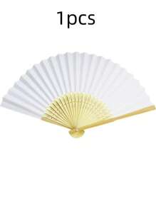 1pc/8pcs/ Folding Paper Fan Portable Decorative Wedding Hand Fan, Suitable For Weddings, Parties, Gifts And Other Fashion Items Summer Cooling,Beach,Travel