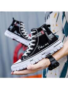 High-End Sports Canvas Shoes For Men - 黑色 - 查看 7