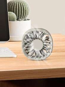 1 pièce Ventilateur de montage sur bouche d'aération de voiture avec lumière colorée, 3 vitesses de vent, faible bruit, ventilateur de refroidissement USB pour véhicules, mini ventilateur de voiture