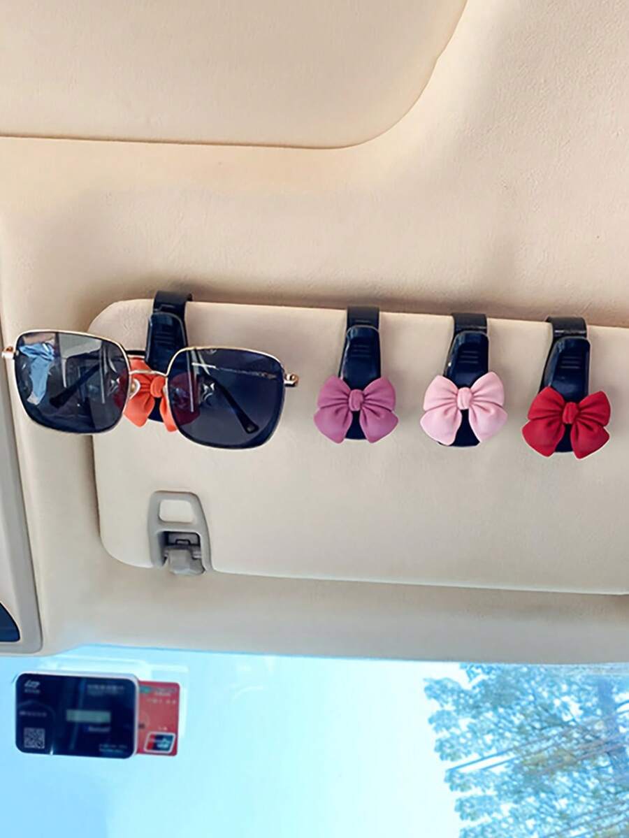 1pc Car Glasses Clip Multi Functional Car Sunglasses Clip Car Sunshade Storage Clip Sunglasses Clip Card Clip - one-size - View 1