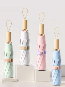 8-Rib Compact Classic Folding Umbrella With UV Protection, Windproof, And Water-Resistant, Perfect For Men And Women, Casual Use, Travel, And Outdoor Activitiesumbrella Sun Protection Outdoor Shade Cute Umbrella