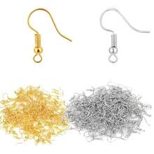 300 件/套耳环制作套件包括 150 个舒适耳钩和 150 个耐用硅胶背衬，适用于 DIY 时尚耳环首饰配件材料金色和银色