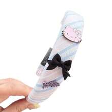 Sanrio Sanrio Spring Fresh And Sweet KT Cat Bow Hair Hoop Gentle Elegant Headband Versatile Hair Clip Accessories Back To School