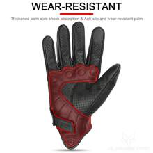 ALPINES FOX Sommer Retro perforierte Lederhandschuhe für Motorrad Herren Damen Vollfinger Motocross Biker Handschuhe Moto Ausrüstung M-XXL