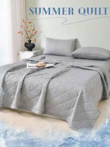 1 effen zomerdeken, beddengoed, gezellig en koel dekbed, zomerdeken in eenvoudige stijl, dekbed met airconditioning, zacht en ademend beddengoed, comfortabel en huidvriendelijk dun dekbed, geschikt voor tweepersoonsbedden, kingsize, queensize bedden, geschikt voor de zomer, minimalistische decoratieve deken voor slaapzaal, Moederdagcadeaus, machinewasbaar