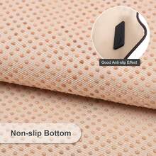 1Pcs Back Seat Covers, Rear Seat Cushions, Adjustable Auto Bench Protector With Breathable PU Leather And Non-Slip Bottom Universal For 4 Season - 米色 - 查看 6