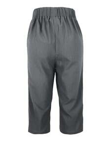Women's Casual Loose Button Decor Solid Color Shorts, Spring/Summer - Dark Grey - View 4