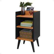Kit With 2 Bedside Tables With Retro Legs And Compact Max Cell Phone Holder - Óxido marrón - Ver 7