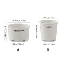 纸杯形陶瓷杯、手握字母牛奶杯、拿铁咖啡杯返校 - 白色 - 查看 5