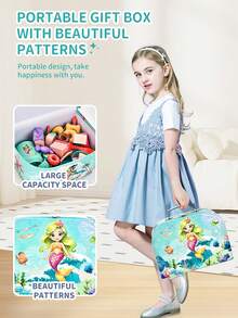 1 Set Mermaid Theme Pretend Play Tea Party Set, Including Realistic Desserts, Cakes, Coffee And Tea Service, Kitchen Play Toys Gift Set For Girls - Afternoon Tea Set - View 11