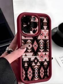 1 件西方图案哑光压花柔软 TPU 防震防水保护手机壳适用于 iPhone - 彩色 - 查看 4