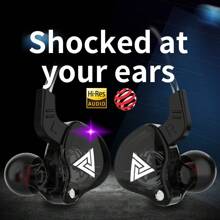 QKZ Original QKZ AK6 Pro EDX Pro 1DD Dynamic Earphones HIFI Bass Earbuds In Ear Monitor With Microphone 3.5mm Sport Noise-Proof Stereo Headset ZST X Dual Drive