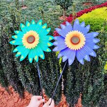 Plastic Wind Spinners Outdoor, Sunflower Decoration Windmill For Yard, Garden, Lawn