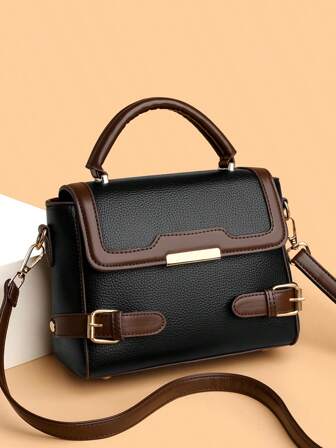 New Fashion Retro Tote Shoulder Crossbody Bag For Women, Versatile Casual Large Capacity Shoulder Bag For Daily Use